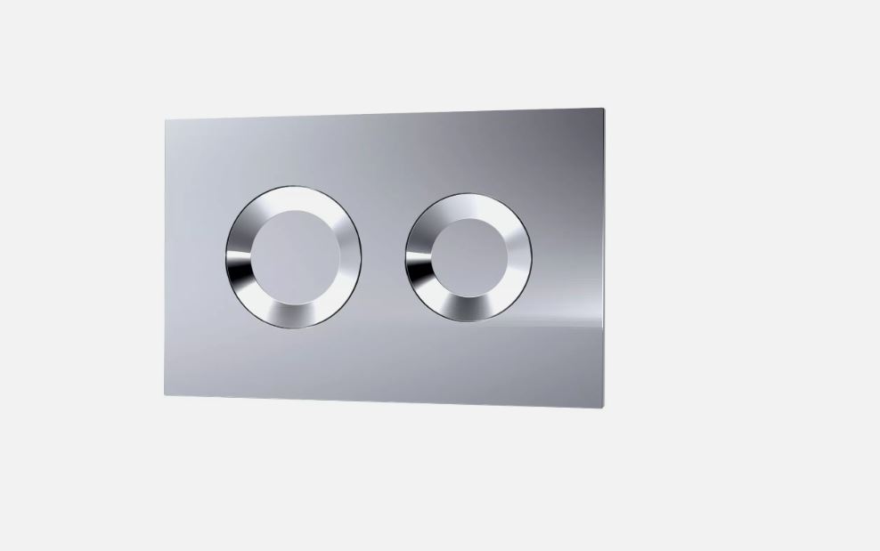 Nuie 890mm Mid Height Concealed WC Frame & Round Flush Plate - Image 3