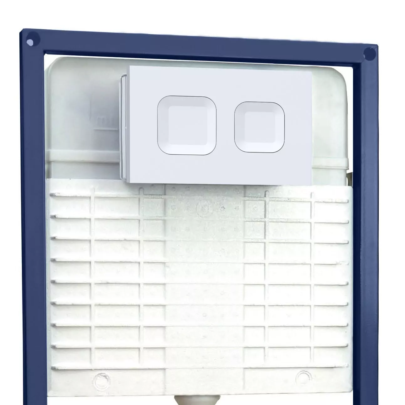 Nuie 890mm Mid Height Concealed WC Frame & Square Flush Plate - Image 3