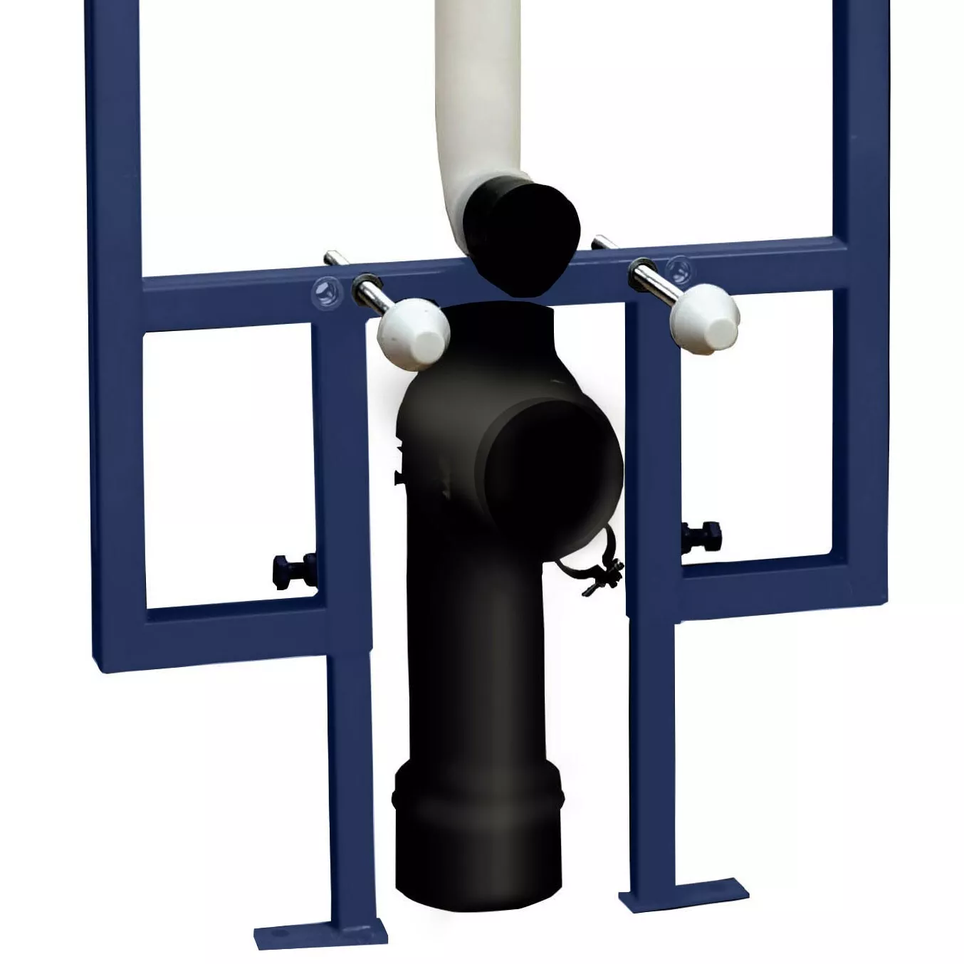 Nuie 890mm Mid Height Concealed WC Frame & Square Flush Plate - Image 4