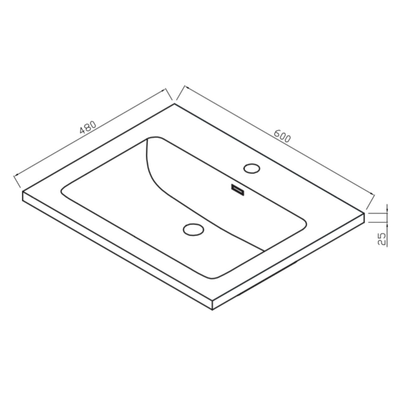 Scudo - Ambience 600mm LED Wall Mounted Vanity Unit With Grey Basin - Image 5