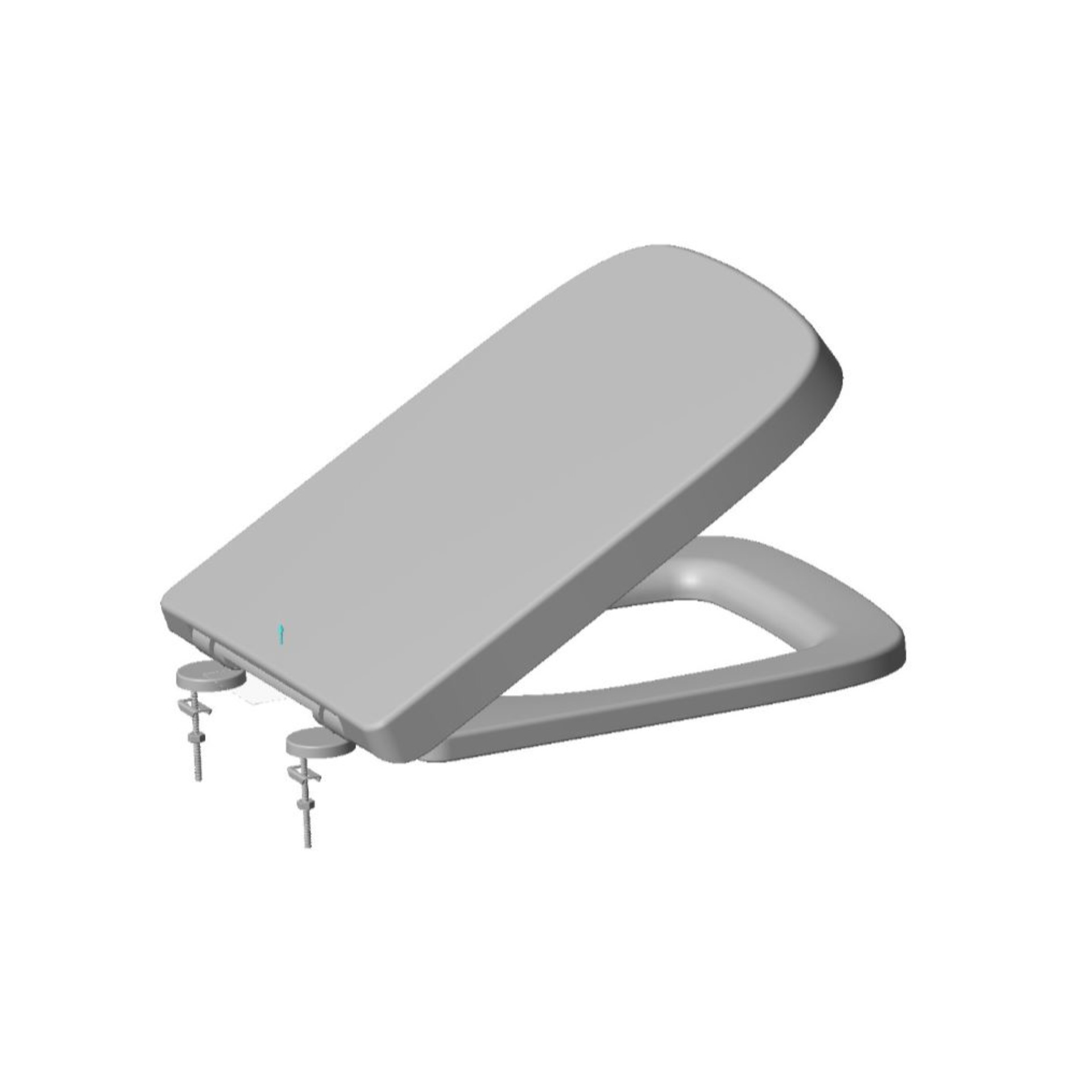 Korsika C/C WC Pan, Cistern & Soft Close Seat - Square Dual Flush - Image 4