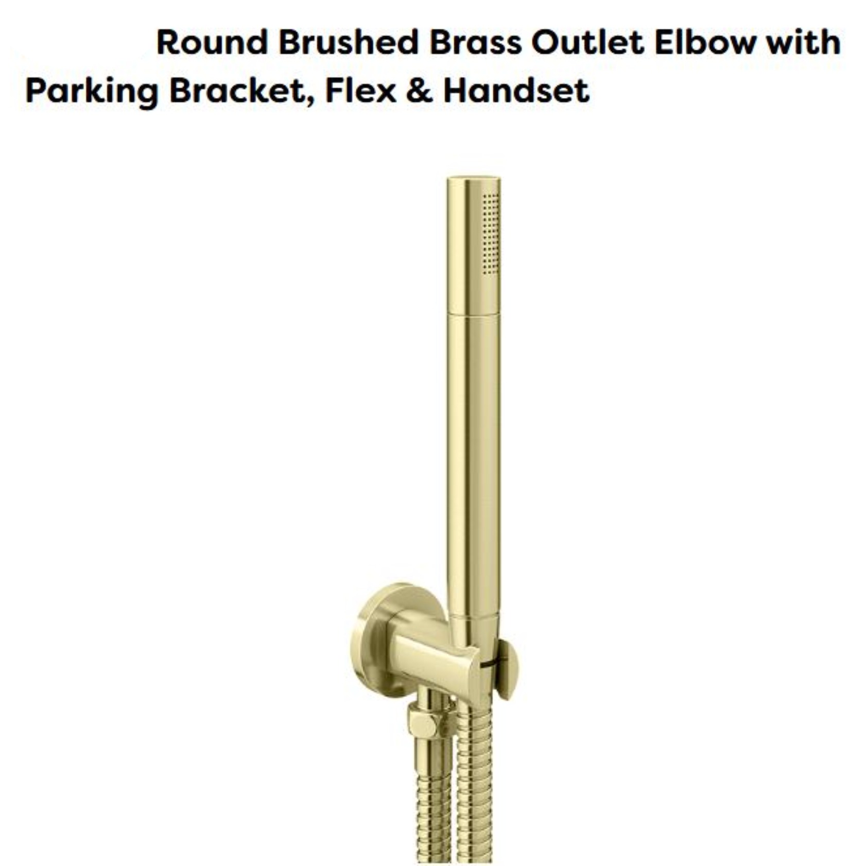 Tempo Flow Round Brushed Brass 2 Way Concealed Thermostatic Shower Valve with Head & Handset - Image 2