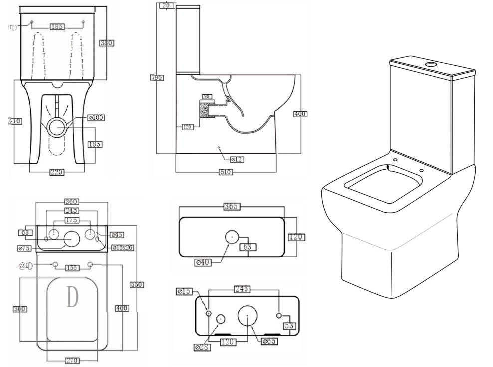 Scudo Choices 550mm Closed Back Toilet – Rimless & Short Projection - Image 3