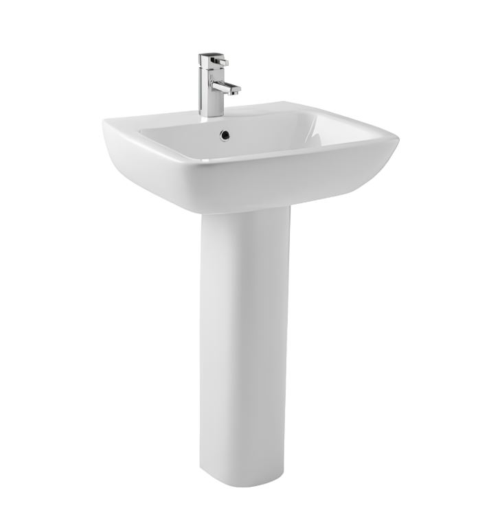 Kartell Square Korsika Toilet and 1 Hole Basin 4 Piece Bathroom Suite - Image 3