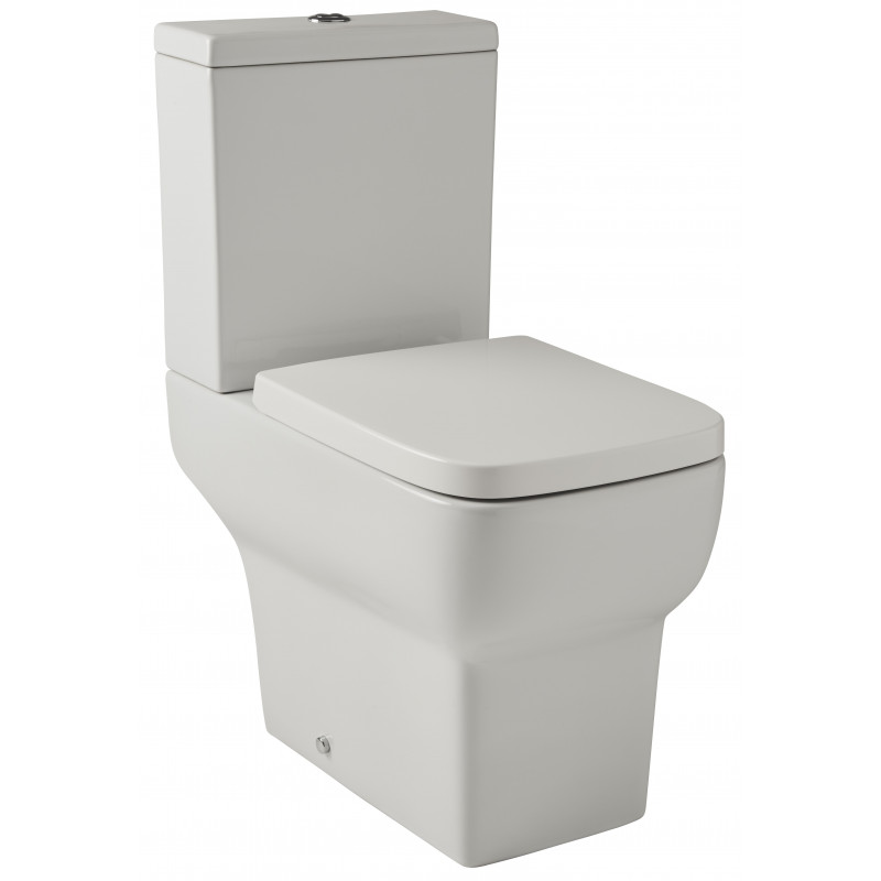Korsika C/C WC Pan, Cistern & Soft Close Seat - Square Dual Flush