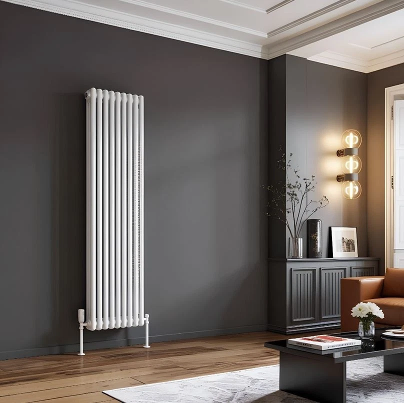 HEATWICK Heritage 1800mm White Vertical Column 2 Radiator 3 Sizes-245-335-425mm - Image 4
